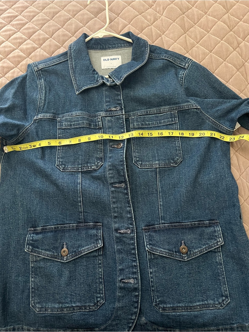 Old Navy Blue Denim Jacket with Tie Belt - Picture 5 of 7